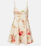 Zimmermann Lucky Picnic floral linen minidress