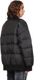 Dsquared2 Black Quilted Down Cardigan