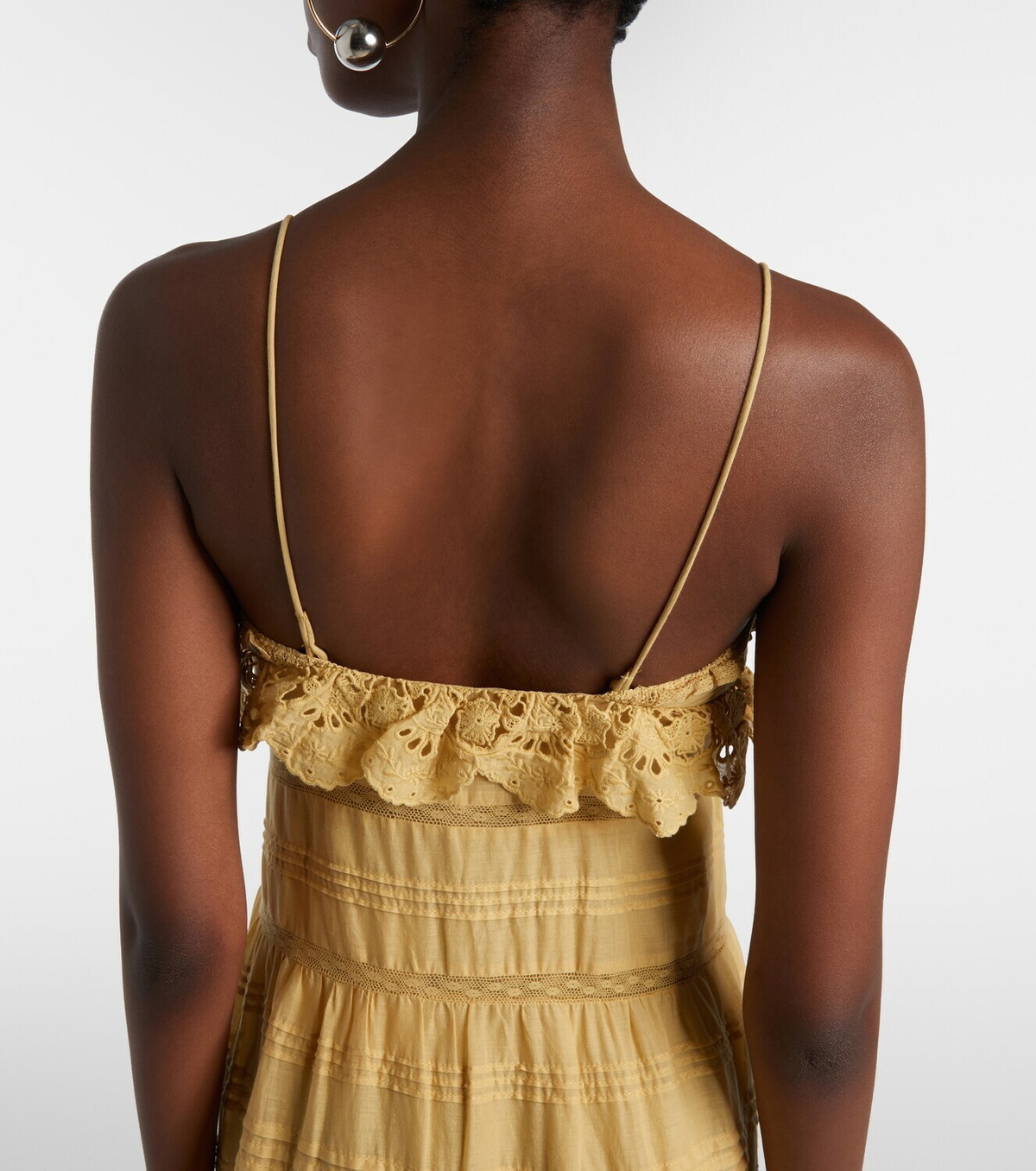 Marant Etoile Paule lace-trimmed cotton maxi dress