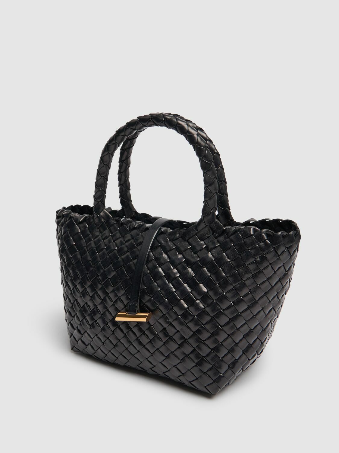 LITTLE LIFFNER Mini Basket Leather Top Handle Bag Little Liffner