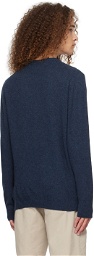 Sunspel Navy Crewneck Sweater