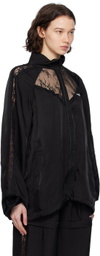 Pushbutton Black Lace Track Jacket
