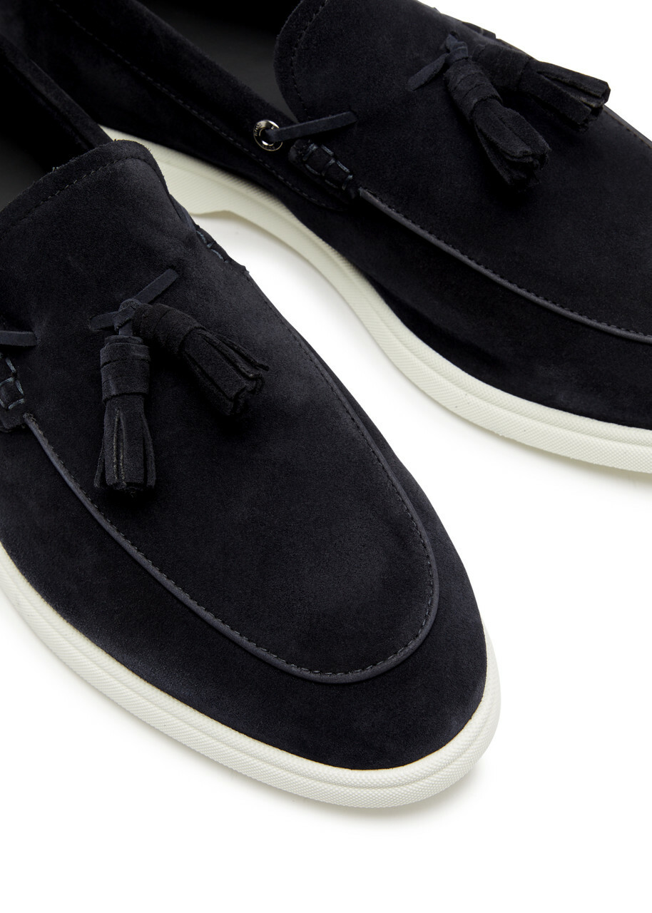 Boss Sienne Suede Loafers Navy