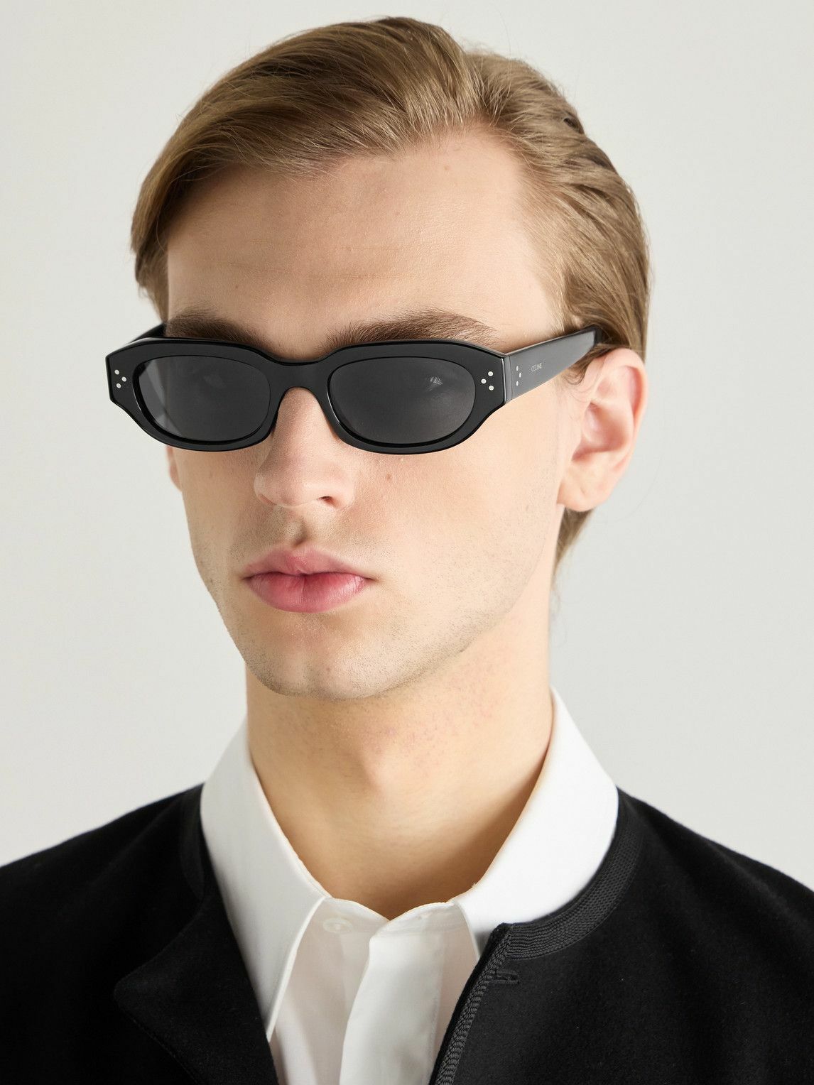 CELINE - Oval-Frame Acetate Sunglasses