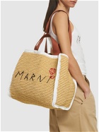 MARNI Medium Raffia Effect Shopping Bag