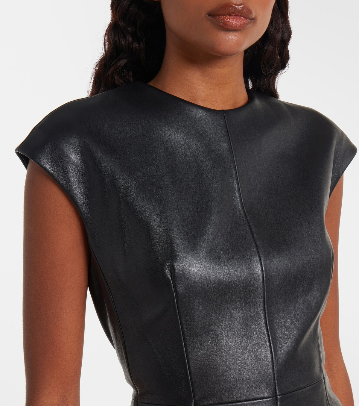 Sportmax Terfrite leather minidress