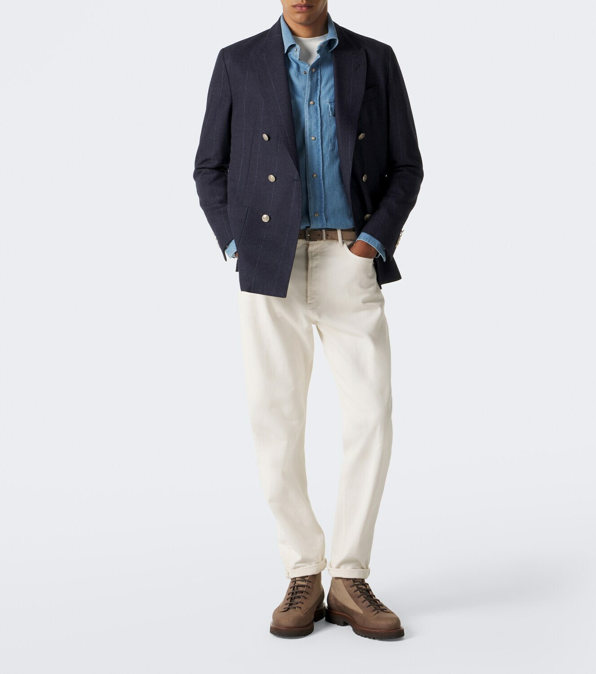 Eleventy Denim Western shirt