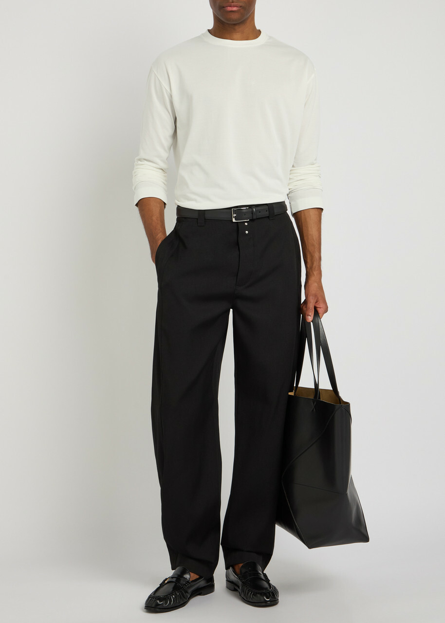 Jacquemus Le Pantalon Oranger Wool Trousers Black
