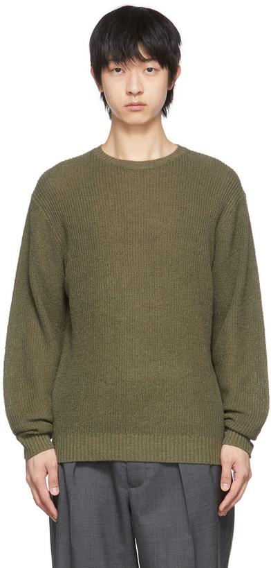 Photo: BEAMS PLUS Khaki Flax Sweater