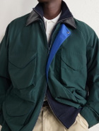 Aimé Leon Dore - Leather-Trimmed Cotton-Blend Jacket - Green