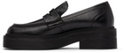 Marni Black Leather Penny Loafers