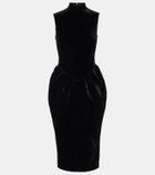 Rasario Velvet midi dress