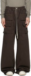 Rick Owens DRKSHDW Brown Tower Creatch Wide Cargo Pants