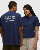 Sporty & Rich Self Love Club T Shirt Blue - Mens - Shortsleeves