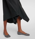 Loewe Asymmetric wool midi skirt