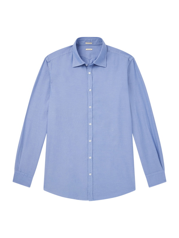 Photo: Massimo Alba - Genova Cotton-Chambray Shirt - Blue