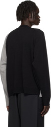 Y-3 Black & Gray Logo Knit Sweater