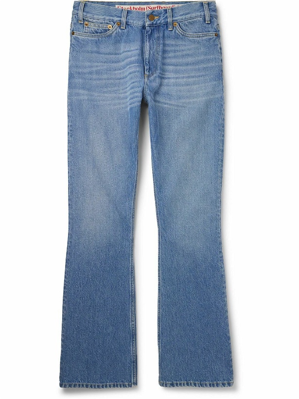 Photo: Stockholm Surfboard Club - Straight-Leg Embroidered Jeans - Blue
