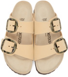 Birkenstock Beige Leather Narrow Big Buckle Arizona Sandals