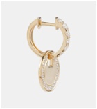 Robinson Pelham Orb Midi and WishDish 14kt gold single hoop earring with diamonds