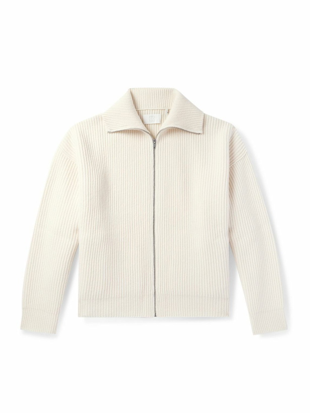 Photo: 66 North - Vonarstræti Ribbed Boiled-Wool Zip-Up Cardigan - White