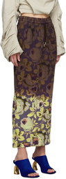 Dries Van Noten Multicolor Floral Midi Skirt