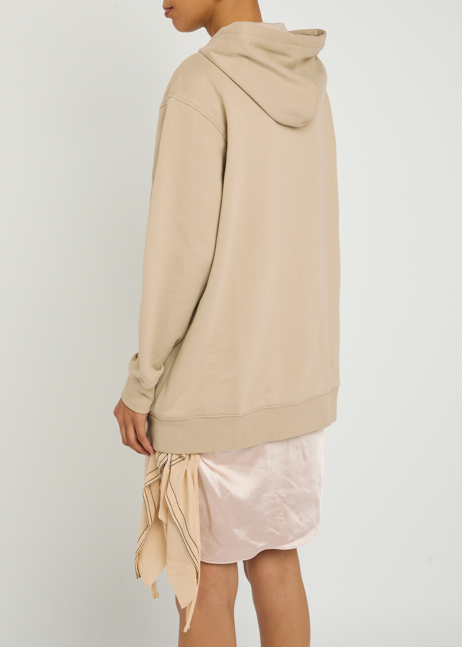 3.1 Phillip Lim Detachable-sweatshirt Cotton and Satin Mini Dress Beige