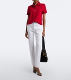 Versace Greca cotton piqué polo shirt
