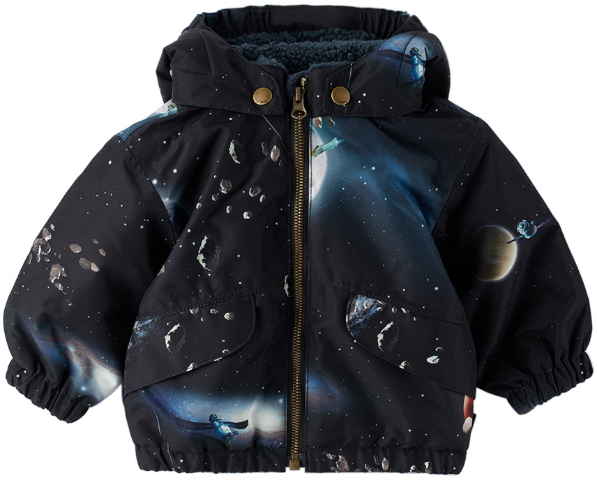 Molo Baby Black Printed Jacket