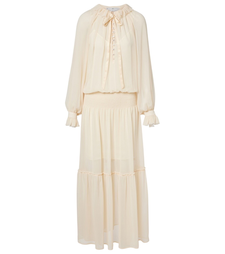 Photo: Xu Zhi Shirred tie-neck maxi dress