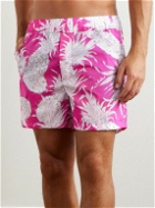 Valentino Garavani - Sunsurf Straight-Leg Mid-Length Printed Swim Shorts - Pink