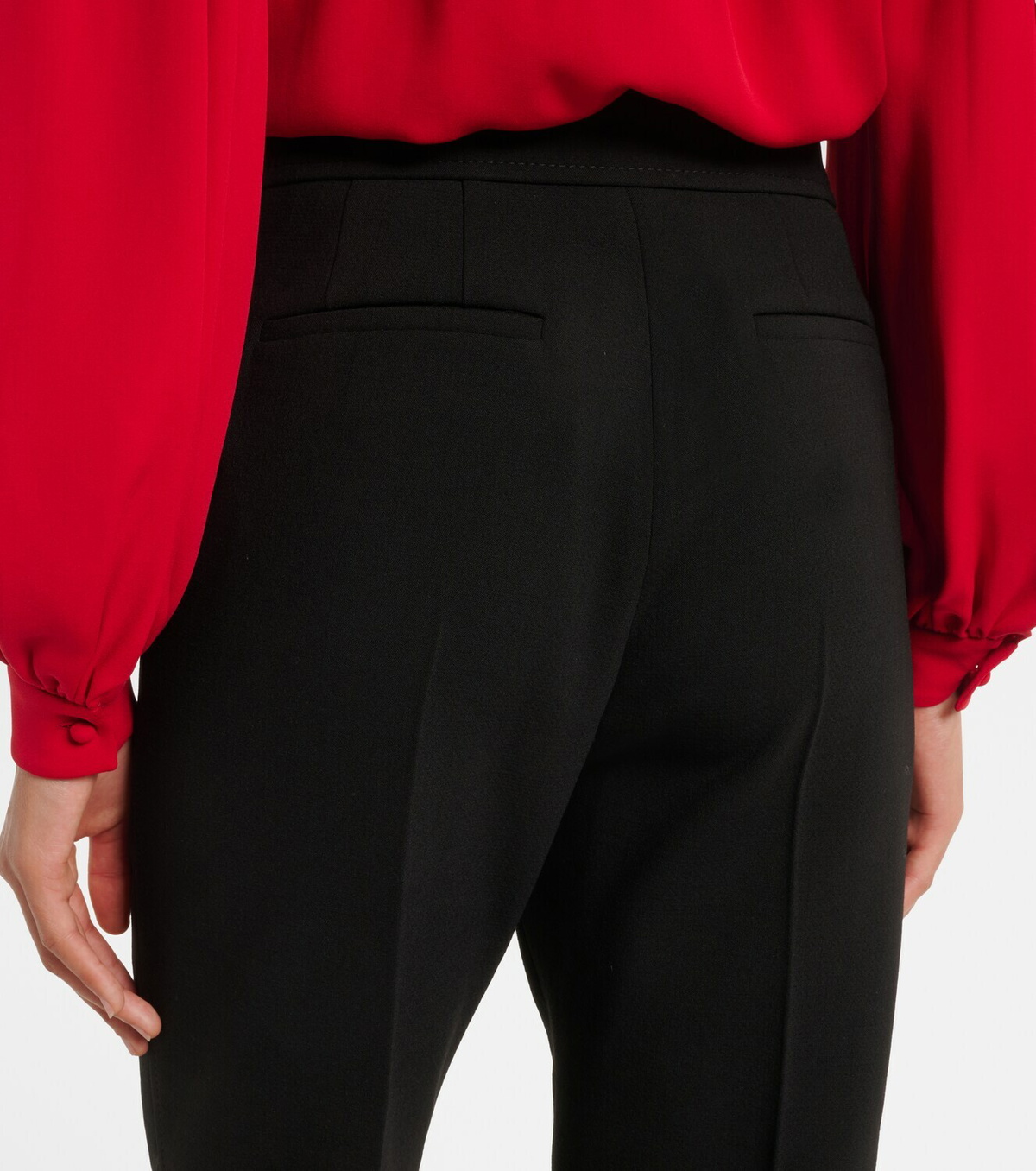 Valentino VGold wool-blend straight pants