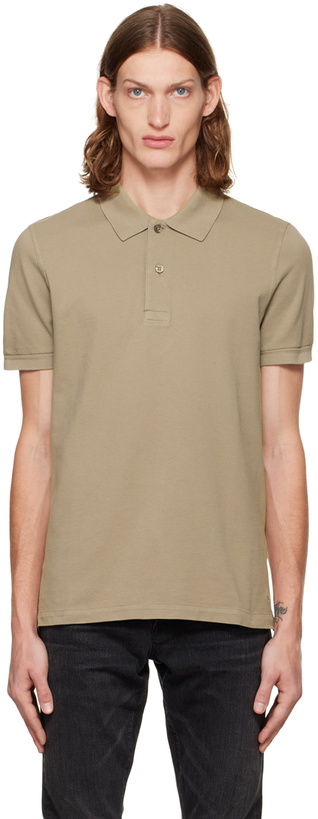 Photo: TOM FORD Taupe Tennis Polo