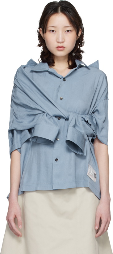 Photo: Maison MIHARA YASUHIRO Blue Shawl Layered Shirt