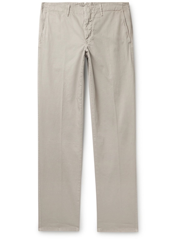 Photo: Incotex - Cotton-Blend Twill Trousers - Neutrals
