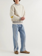 KAPITAL - Reversible Logo-Appliquéd Two-Tone Cotton-Jersey Sweatshirt - Neutrals