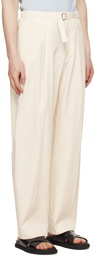 AMOMENTO Off-White Pleated Trousers