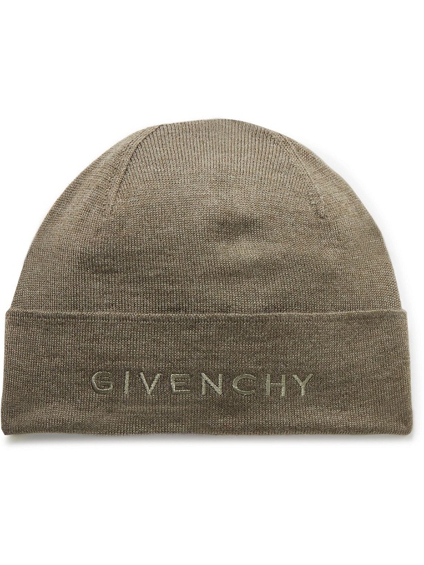 Photo: Givenchy - Logo-Embroidered Wool Beanie