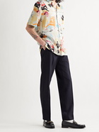 ENDLESS JOY - Vivamus Light Camp-Collar Printed TENCEL-Blend Shirt - Neutrals