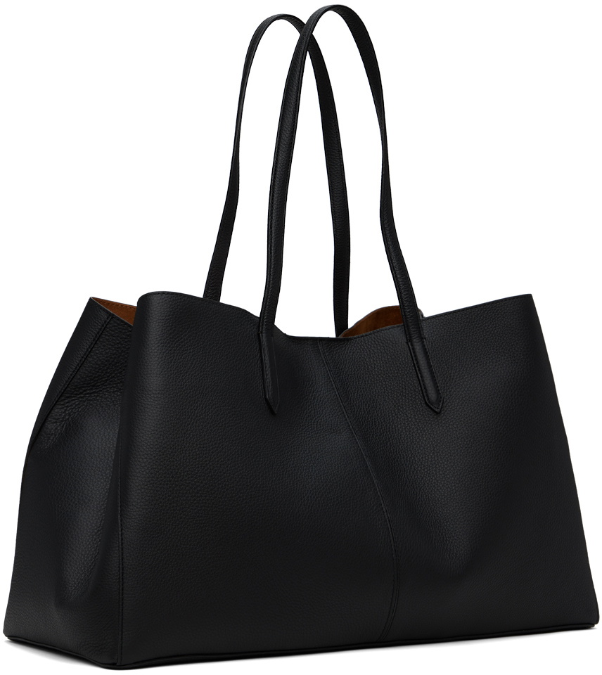 BOSS Black Grained Leather Shopper Tote