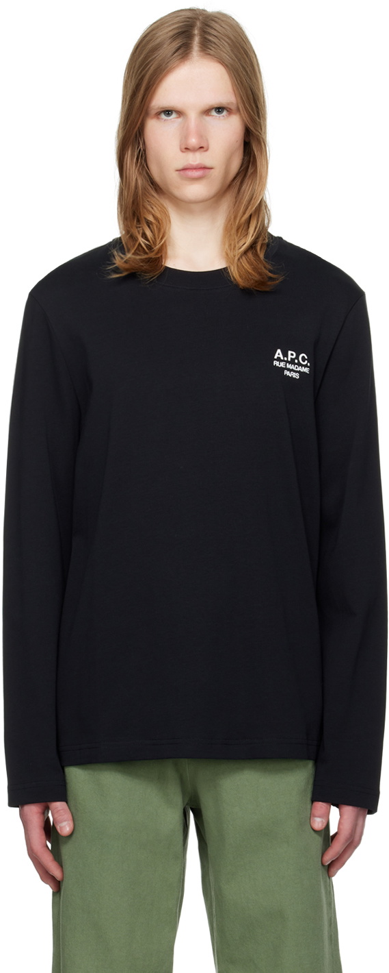A.P.C. Black Oliver Long Sleeve T-Shirt A.P.C.
