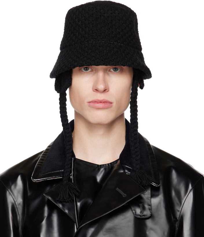 Photo: Y's Black Ear Flap Bucket Hat