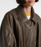 Loewe Cropped leather biker jacket