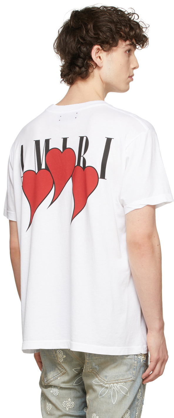 Amiri Heart Logo Print Cotton T-shirt in Black for Men