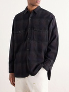 Kaptain Sunshine - Checked Wool and Alpaca-Blend Shirt - Blue