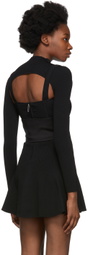 Dion Lee Black Bonded Cotton Under Corset