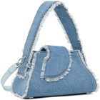 GCDS Blue Comma Small Denim Bag