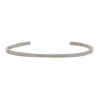 Maison Margiela Silver Slim Logo Cuff Bracelet