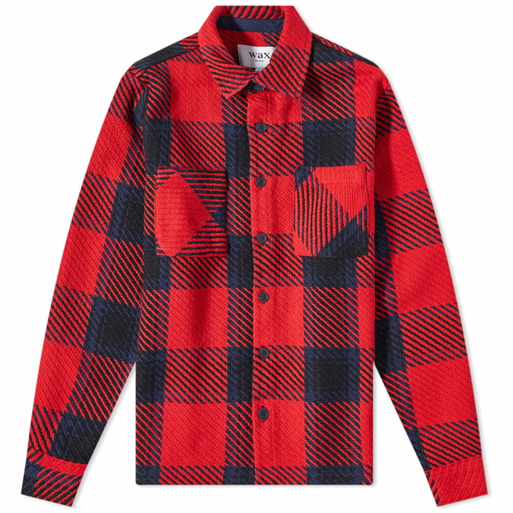 Photo: Wax London Men's Whiting Overshirt Patron Check in Red