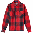 Wax London Men's Whiting Overshirt Patron Check in Red